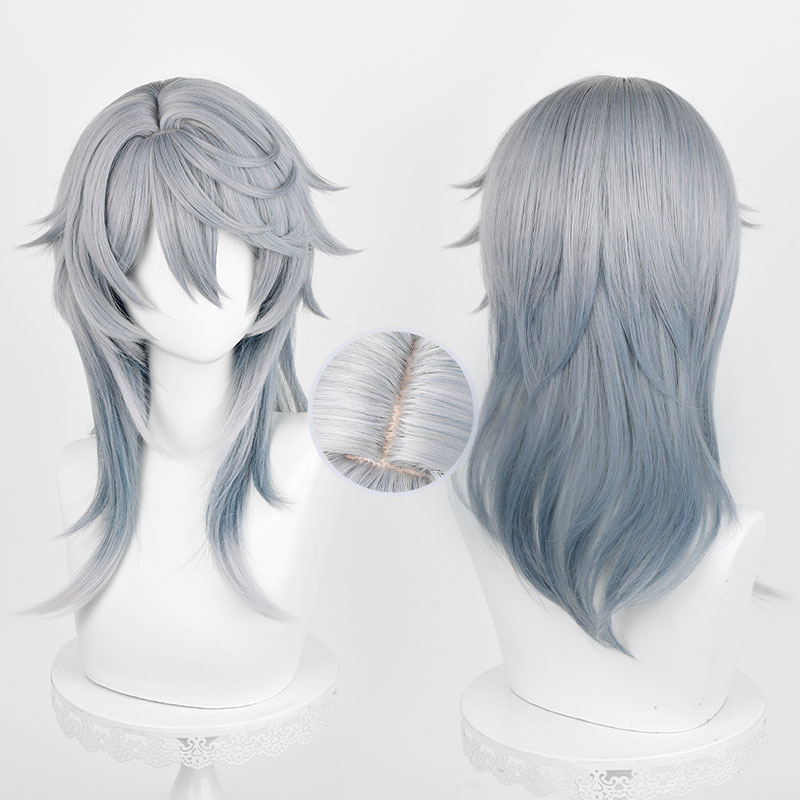 Anime Cosplay Blue Hair - HSR Pazar Cosplay Peruk 52 cm