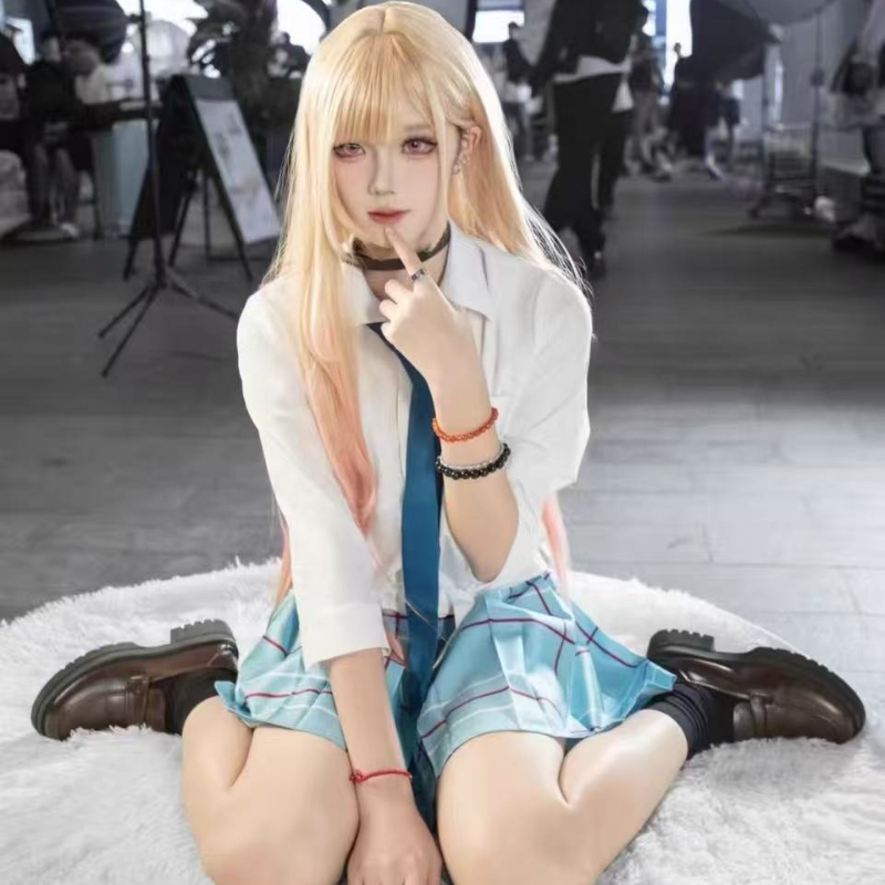 Kitagawa Anime Cosplay - Anime JK Okul Üniforması Hizmetçi Kıyafeti
