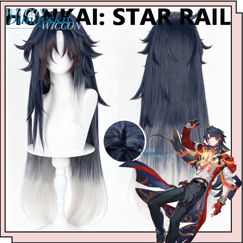 Anime Cosplay Blue Hair - Oyun Honkai Star Rail Mortenax Blade