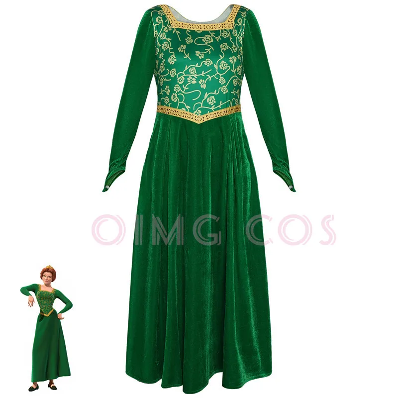 Anime Cosplay Ladies - Prenses Fiona Cosplay Kostüm Yetişkin Karnaval
