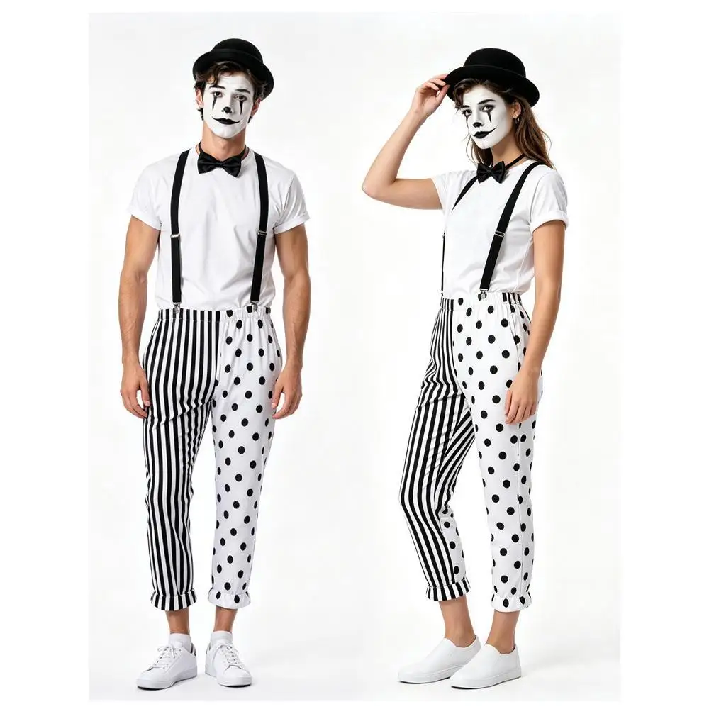 Siyah Beyaz Palyaço Çift Seti  - Anime Cosplay Couple incelemesi ve fiyatı